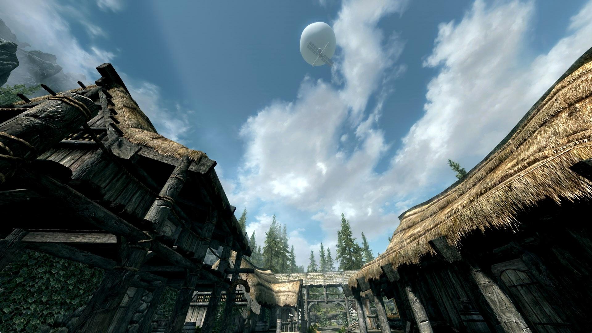 Моддеры добавили в Skyrim китайский шар-шпион