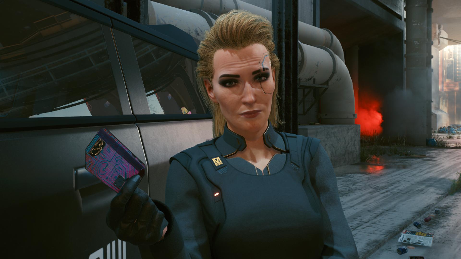 Модель показала косплей Мередит Стаут из Cyberpunk 2077