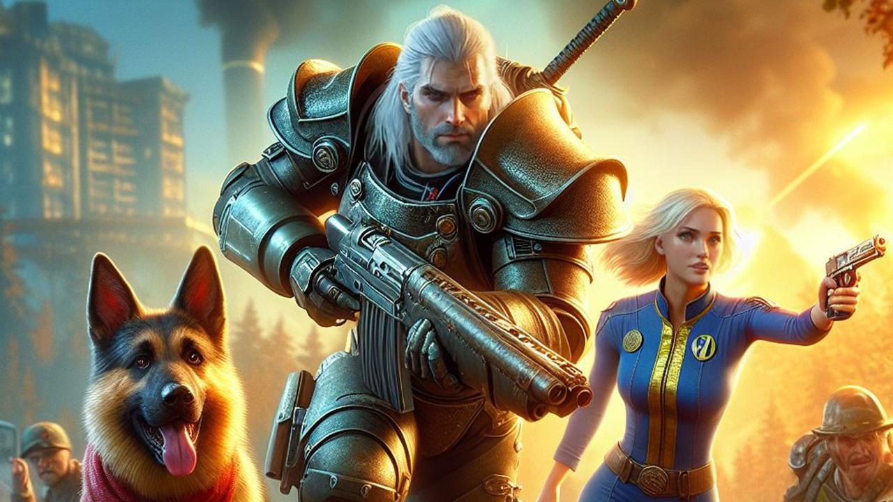 Нейросеть познакомила Геральта с героями Fallout и «Джона Уика» | VK Play