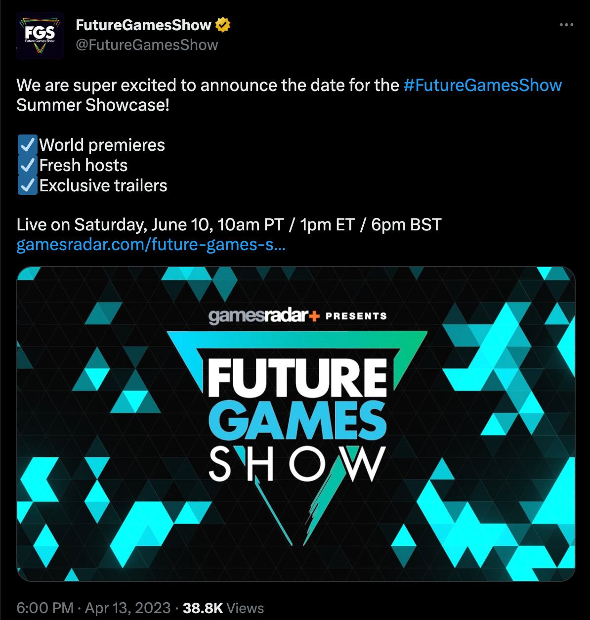 Объявлена дата проведения Future Games Show 2023