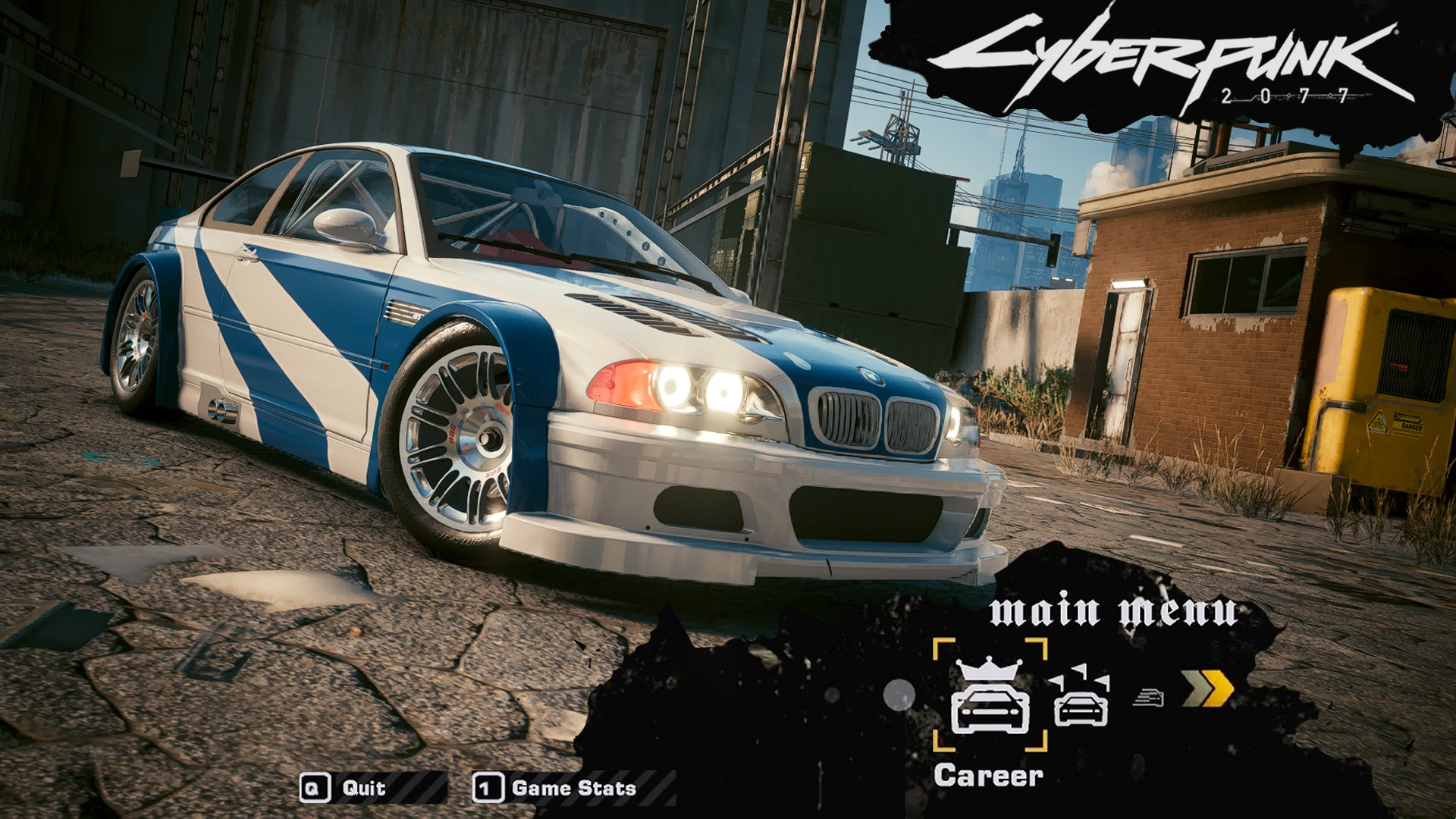 Моддер добавил в Cyberpunk 2077 легендарную BMW M3 GTR из NFS Most Wanted