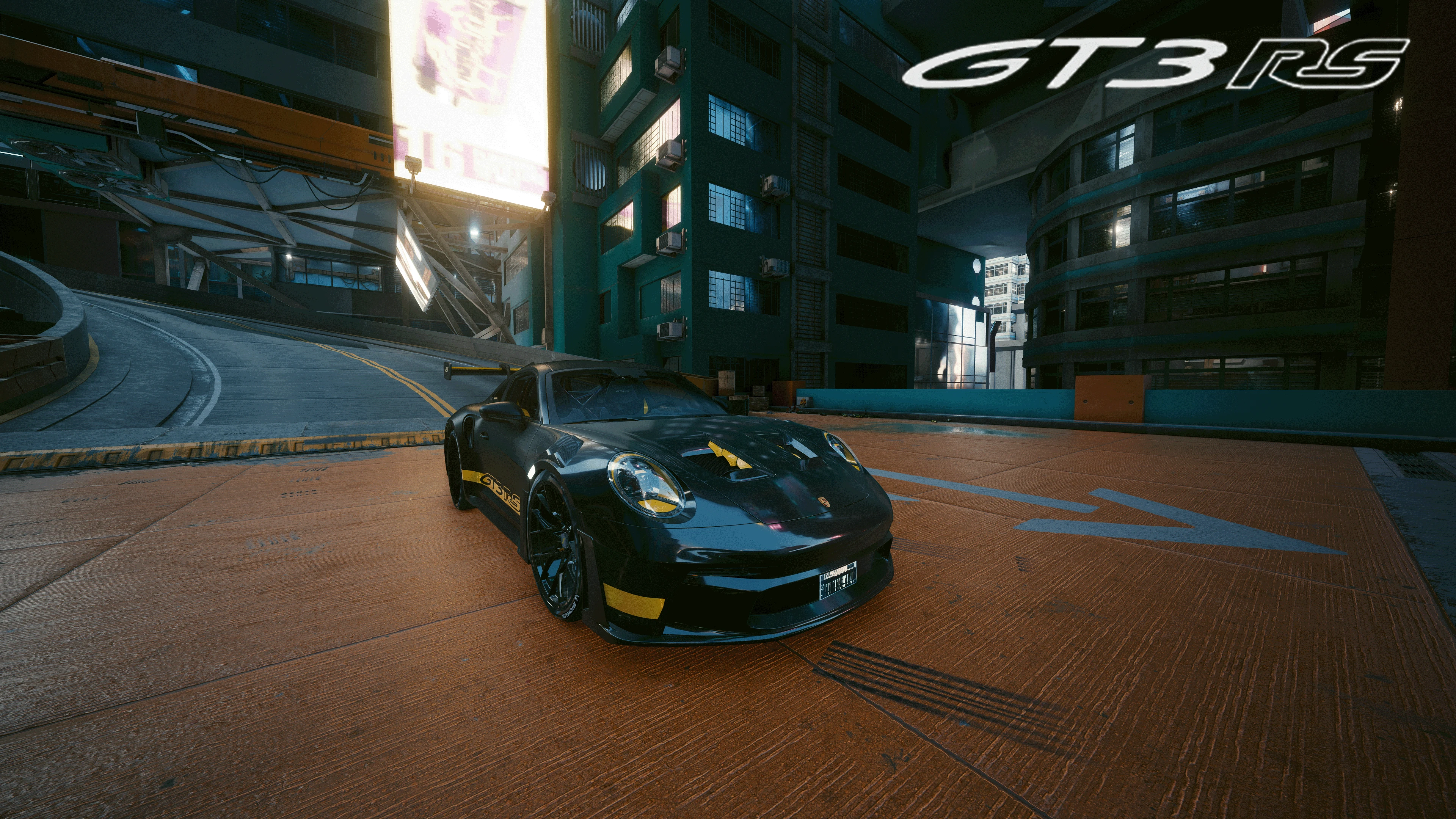 Мод автомобиль Porsche 911 GT3 RS для Cyberpunk 2077 | VK Play