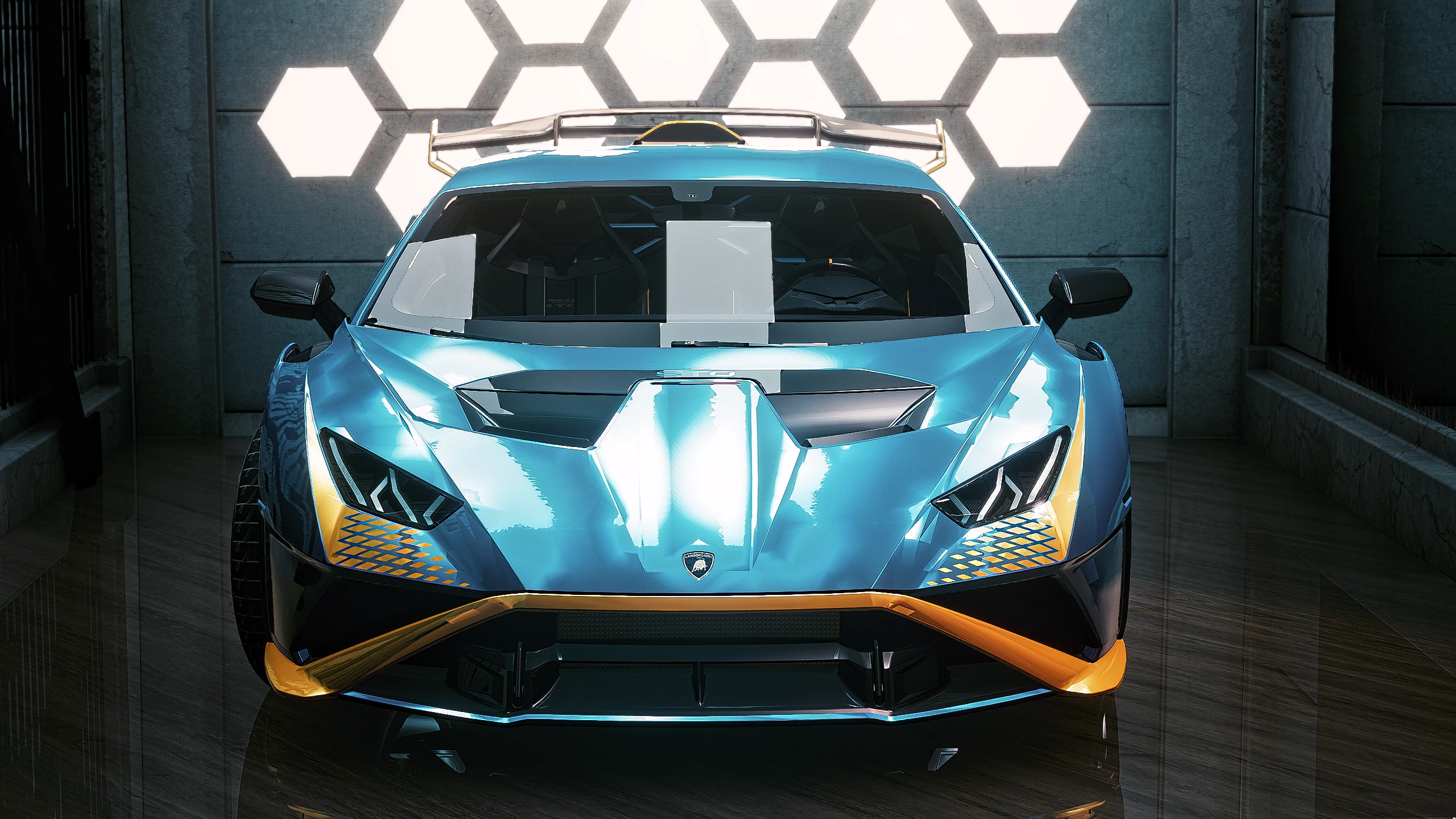 Мод автомобиль Lamborghini Huracan STO Blue для Cyberpunk 2077 | VK Play