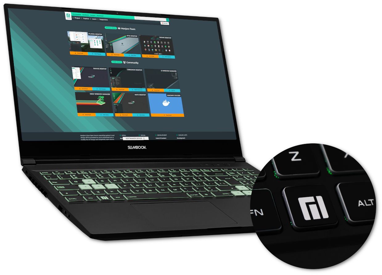 Вышел игровой ноутбук Slimbook Manjaro — он работает на базе Linux | VK Play