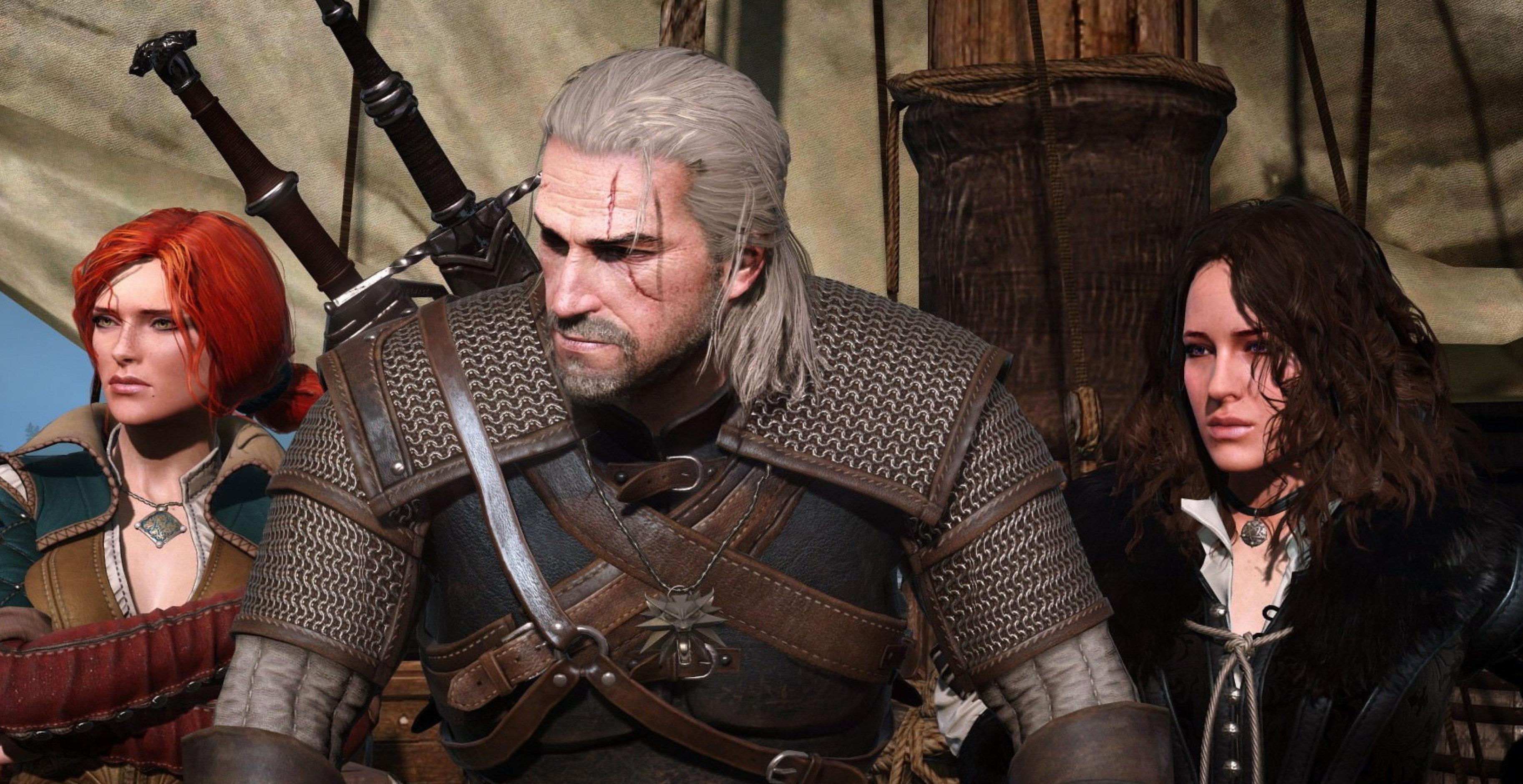 Cd projekt ведьмак. Witcher 3. Ведьмак 3 Дикая охота Геральт. Игра Ведьмак 3 Дикая охота. Геральт Трисс и Йеннифер.