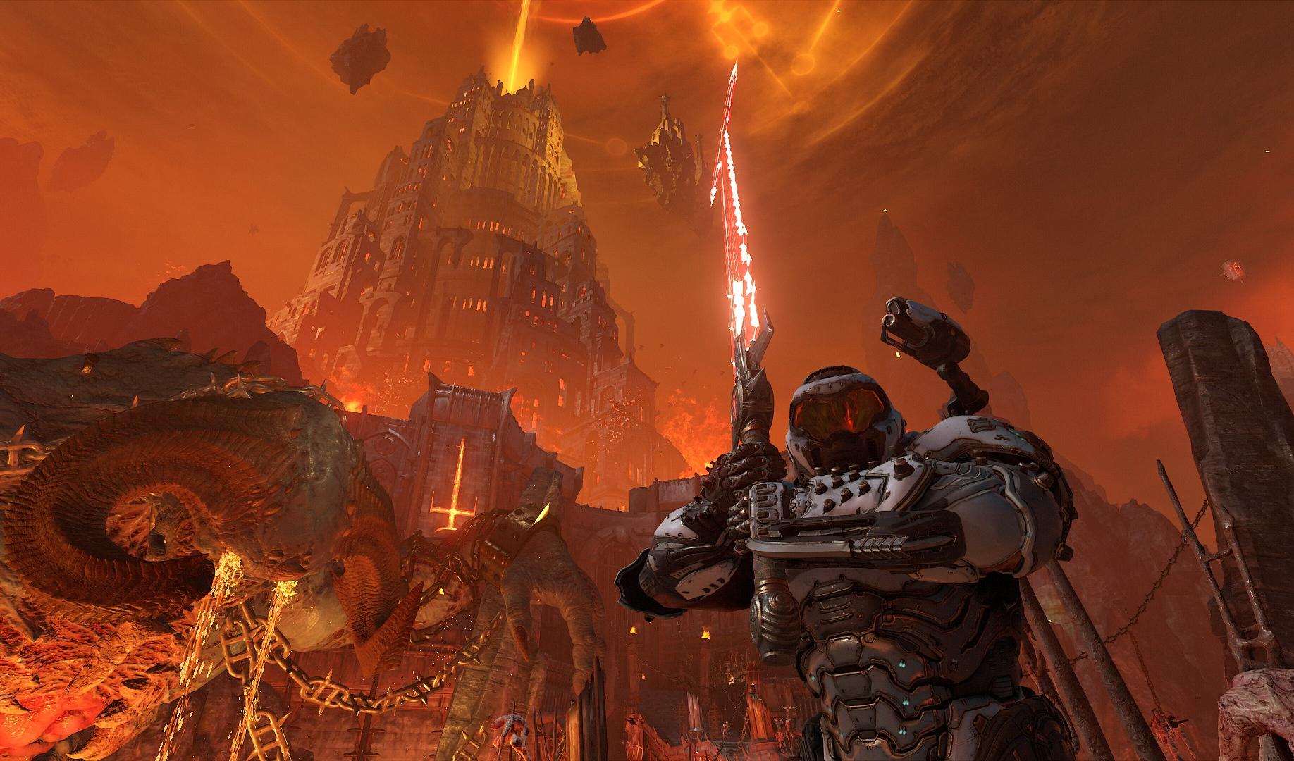 Doom eternal them. Дум Этернал. Doom Eternal Баллиста.