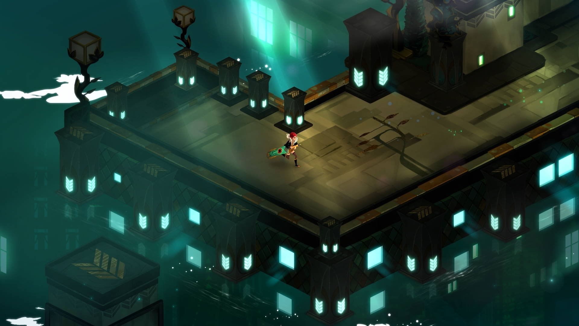 Компьютерная инди игра. Transistor (игра). Transistor 2014. 2д игры. Платформер город.