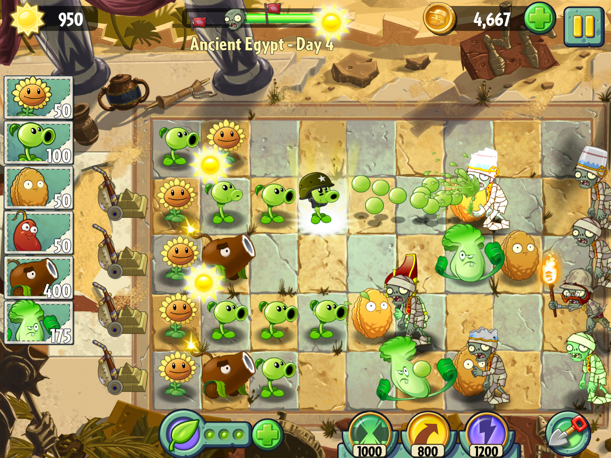 Plants vs. Zombies 2: It's About Time - game screenshots at Riot Pixels,  images