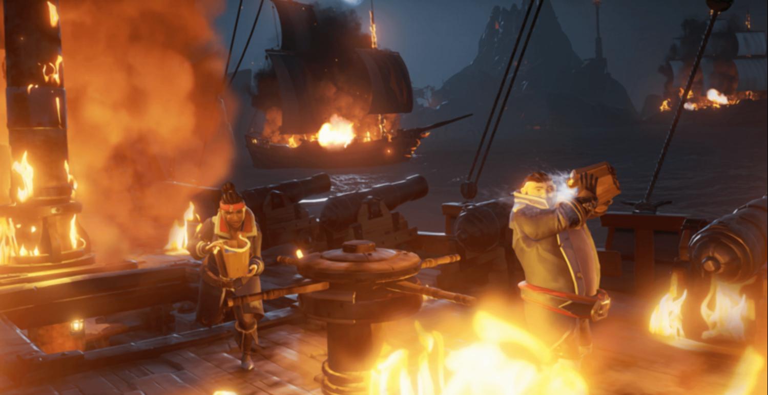 В Sea of Thieves теперь можно сжечь корабль противника