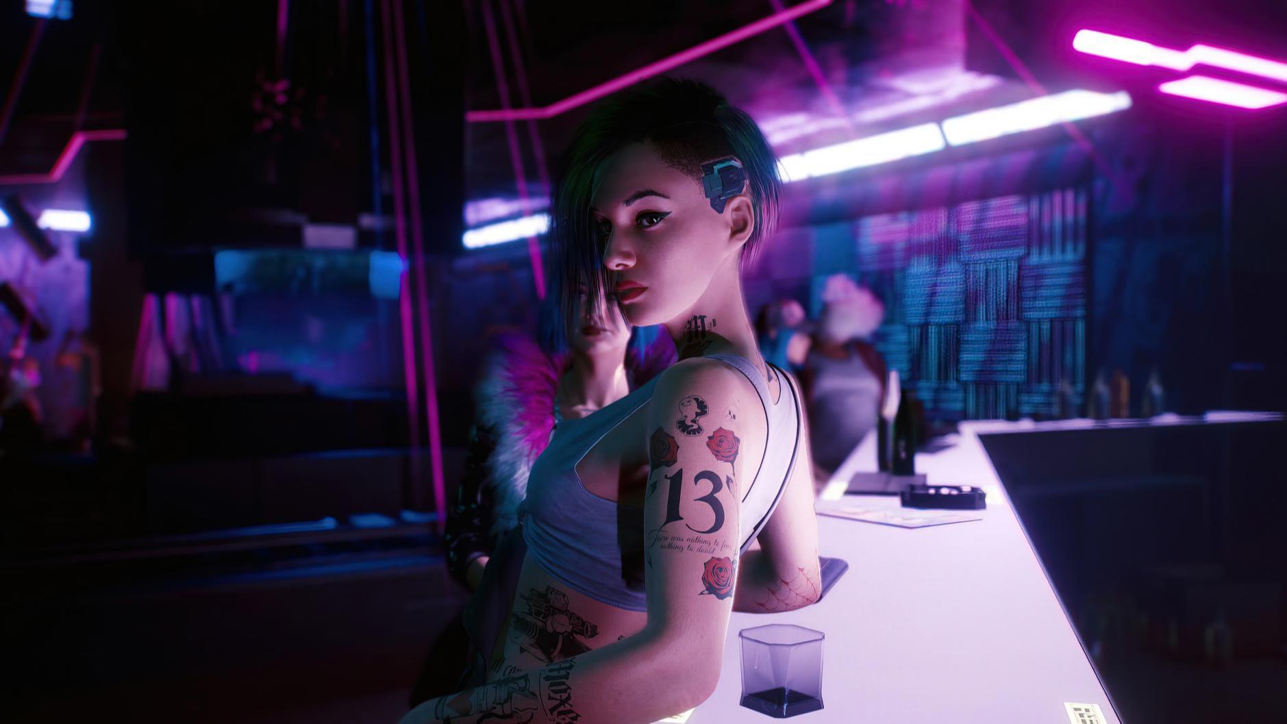 Гифка дня: не очень удачный день для Джуди из Cyberpunk 2077