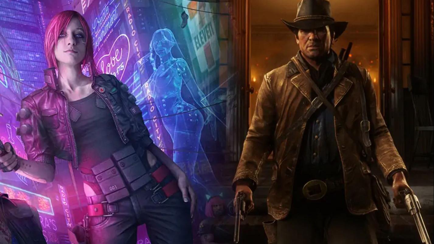 Нейросеть объединила Red Dead Redemption и Cyberpunk 2077 на артах