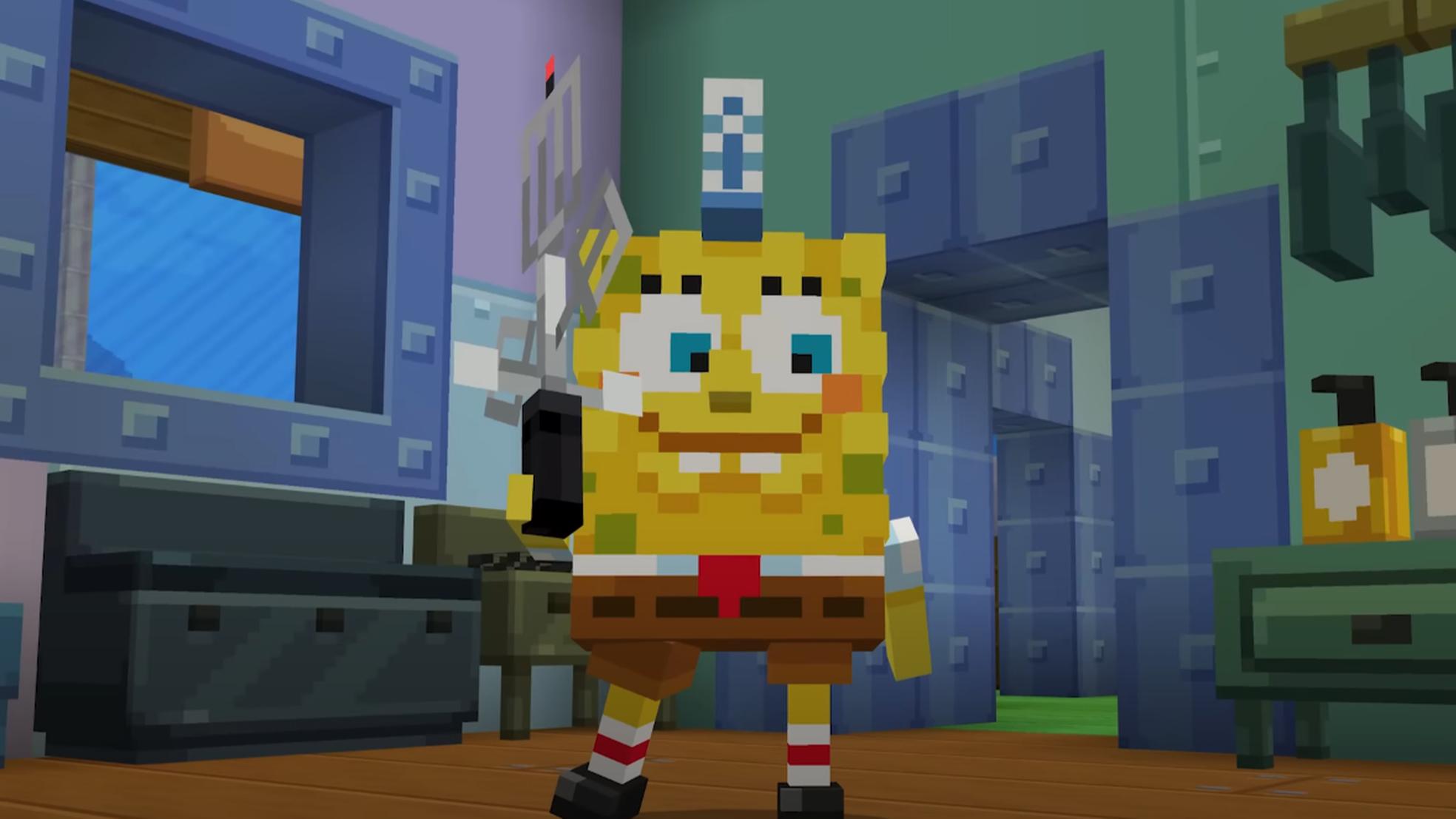 Spongebob dlc. Губка Боб квадратные штаны. Губка Боб квадратные штаны (персонаж). Спанч Боб в Майне постройка. Губка Боб квадратные штаны: работник месяца.