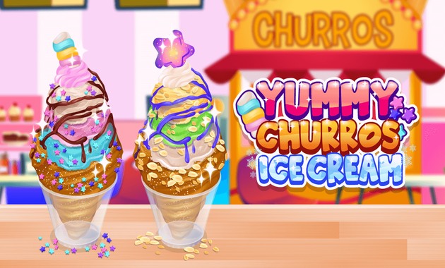 Yummy Churros Ice Cream - Play Yummy Churros Ice Cream Game Online