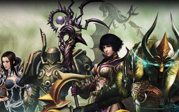 персонажи MMORPG в битве