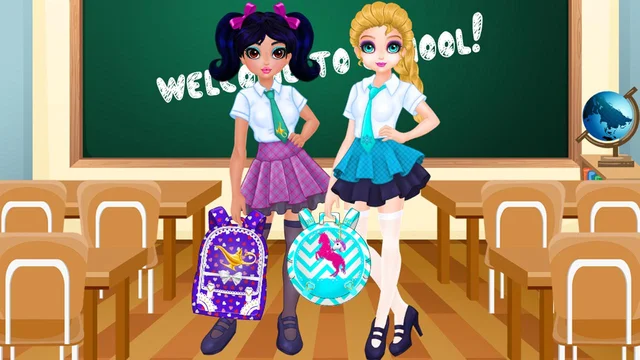Jacqueline and Eliza School Bag Design Contest is an online game with no  registration required Jacqueline and Eliza School Bag Design Contest VK Play